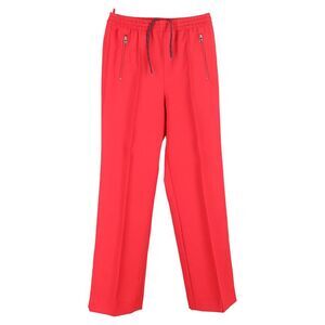 Prada Gabardine Track Pants in Red Polyester